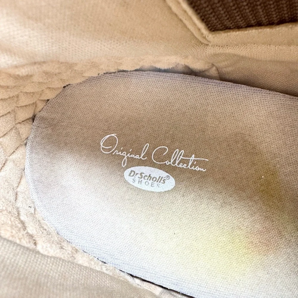 Dr. Scholl's Wild About Clog Comfort Booties Brown Suede Faux Wood Platform - 11